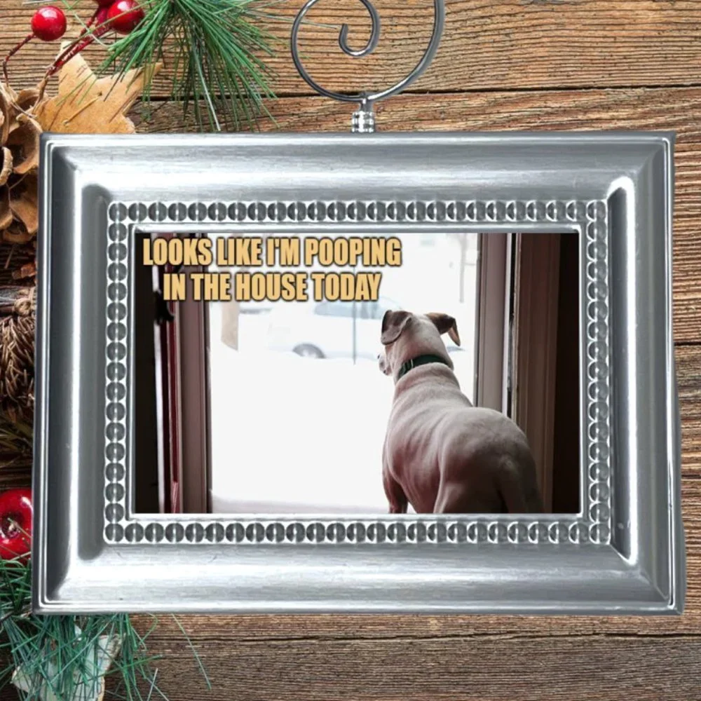 Puppy‎ Dog Funny Christmas Tree Ornament